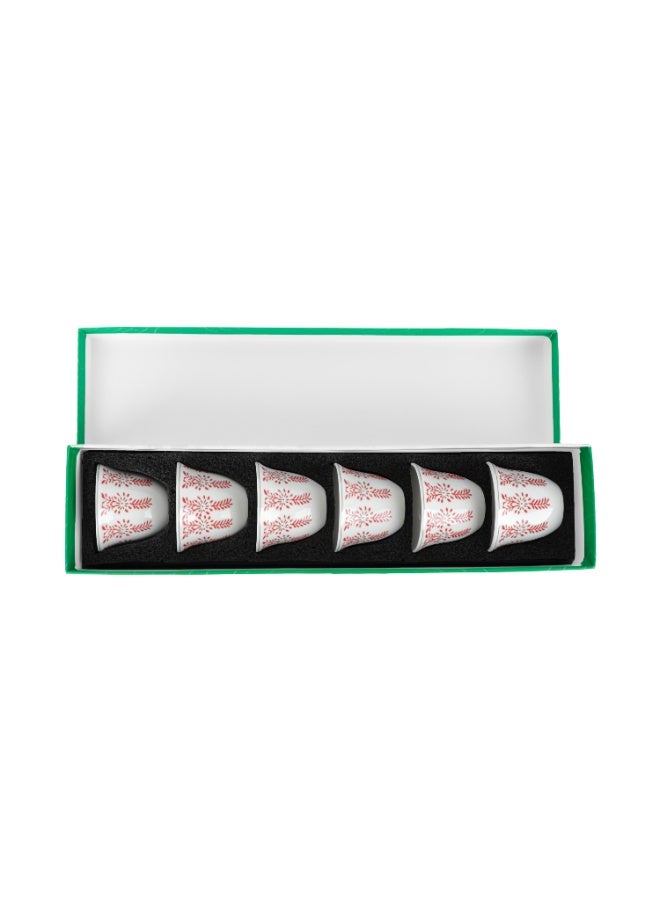 ALGHAFA Set of 6 decorative coffee cups 80ml , red color, from Alghafa - Image 4